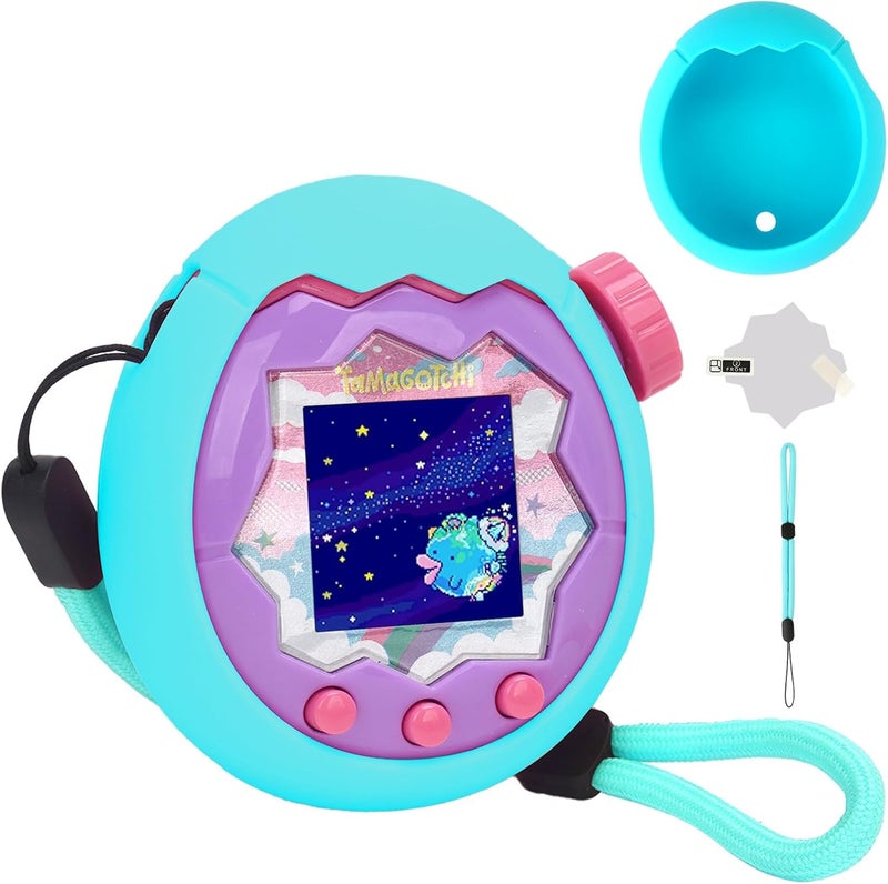 YouKnow Silicone Case for Tamagotchi Paradise Interactive Toy Digital Pet, with Screen Protector and Wrist Strap (Green) - Image 1